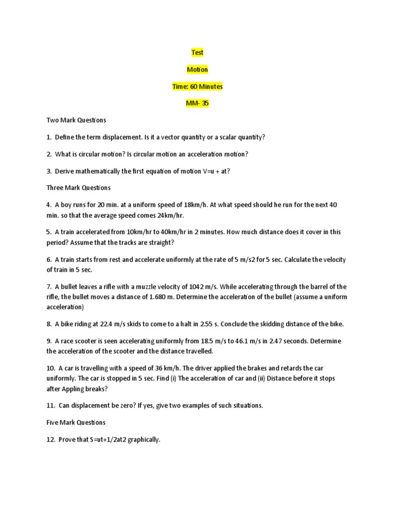 Test Motion Pdf