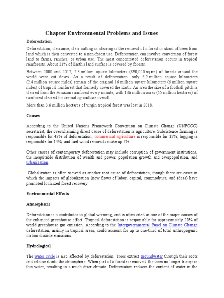 Deforestation: Causes and Impacts | PDF | Pesticide | Ozone Depletion