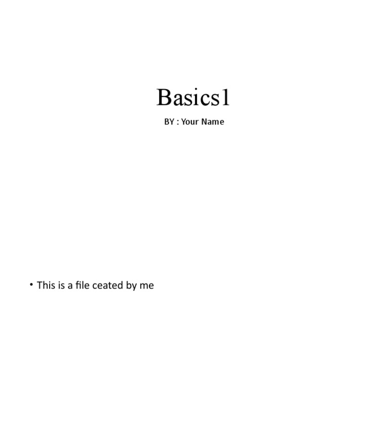 Basics of Document Creation Guide | PDF