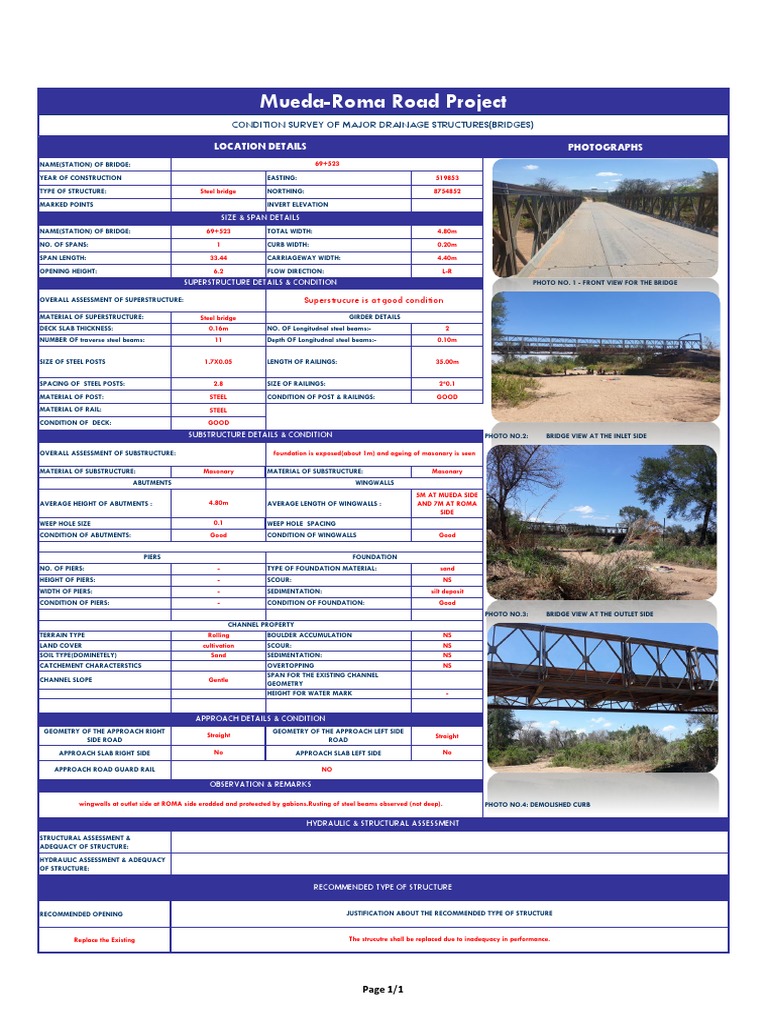 Bridge Condition Assessment Report | PDF | Bridge | Structural Engineering