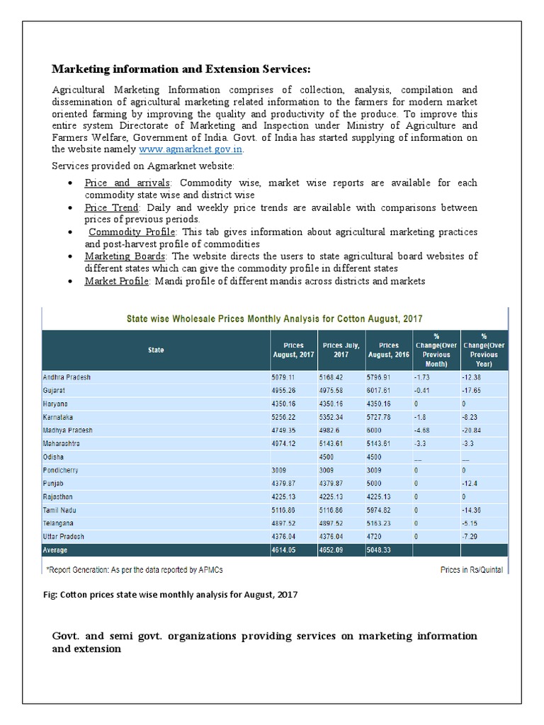 Marketing Information and Extension Services WWW in