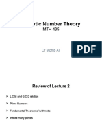 Analytic Number Theory: DR Mohib Ali