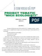 Proiect Tematic Micii Ecologisti Patrascu Viorica