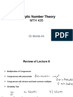 Analytic Number Theory: DR Mohib Ali