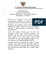 Press Release Bupati Kutai Kartanegara Tentang Tambahan 1 Kasus Positif COVID-19 (17 Mei 2020)