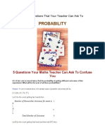 Probability: Probability - 5 Questions That Your Teacher Can Ask To Confuse You