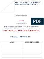 Design and Development of Robotic With 4-Degree of Freedom: Imayam College of Engineering