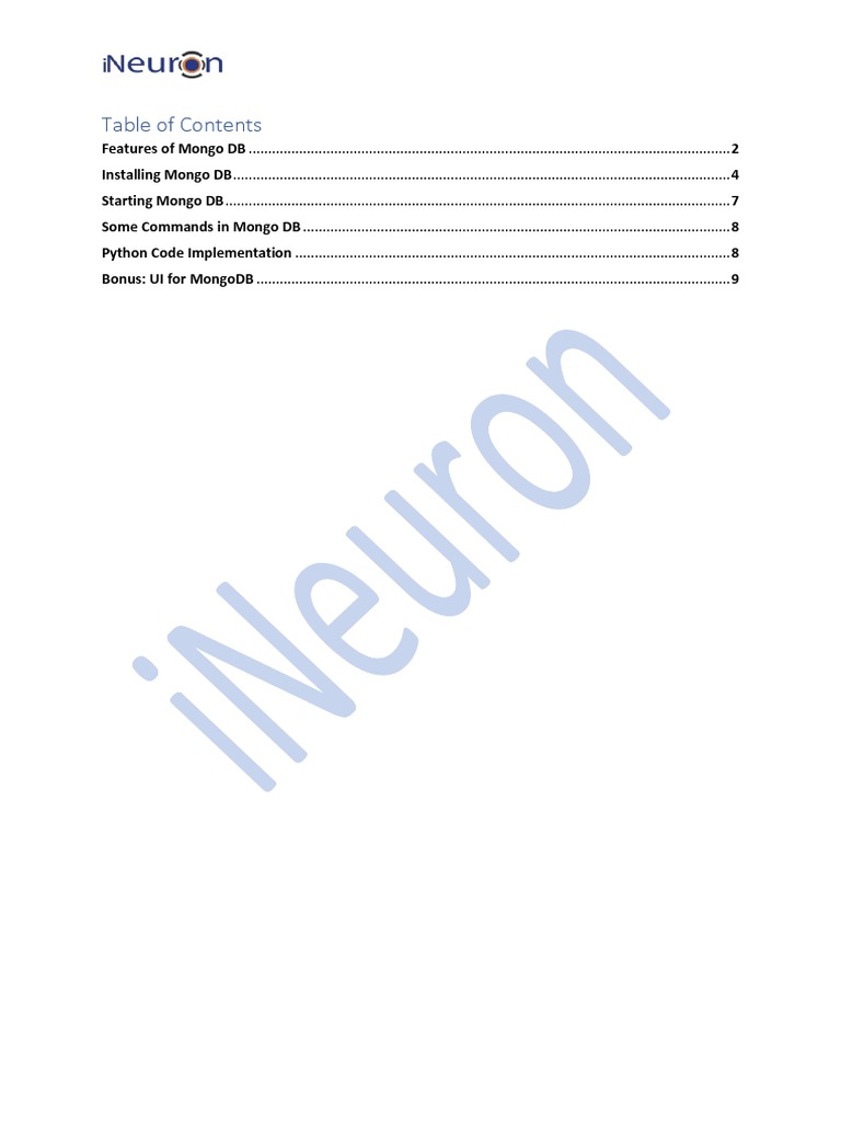 Working With Mongo DB PDF | PDF | Mongo Db | Databases