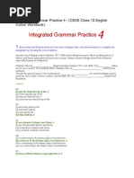 Integrated Grammar Practice 4 - (CBSE Class 10 English Comm Workbook)