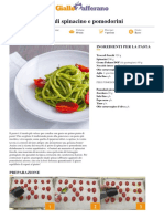 Troccoli al pesto di spinacino e pomodorini