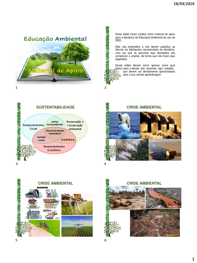 Material de Apoio Educação Ambiental PDF | PDF | Movimento ...