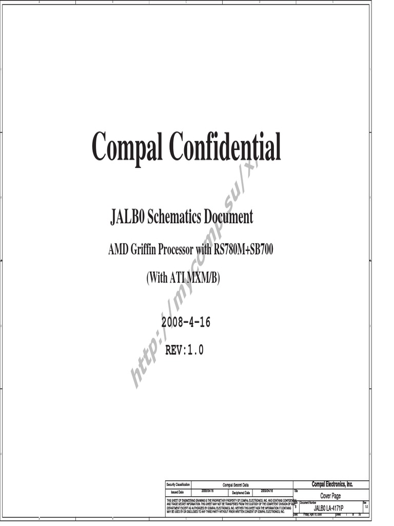 Acer Aspire 4130 4130G 5530 5530G JALB0 (Compal LA-4171P) PDF.