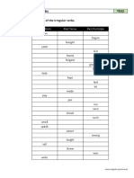 B1 Irregular Verbs T032: Fill in The Missing Forms of The Irregular Verbs