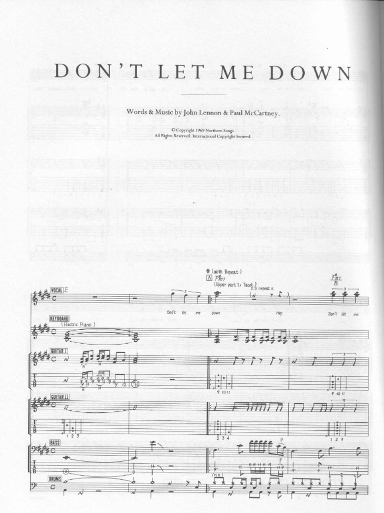 Beatles Dont Let Me Down