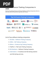 Top Software Testing Companies in 2020 by Kate Osad