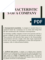 Characteristics of A Company-1