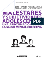 Malestares y Subjetividades Adolescentes. Una Aproximación Desde La Salud Mental Colectiva