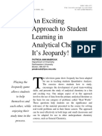 An Exciting Approach To Student Learning in Analytical Chemistry: It's Jeopardy!