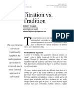 Titration vs. Tradition