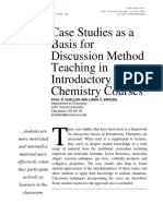 Case Studies As A Basis For Discussion Method Teaching in Introductory Chemistry Courses