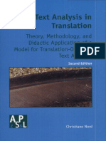 Text Analysis in Translation - C.Nord PDF