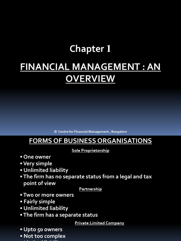 1 Financial Management An Overview | PDF | Macroeconomics | Investor