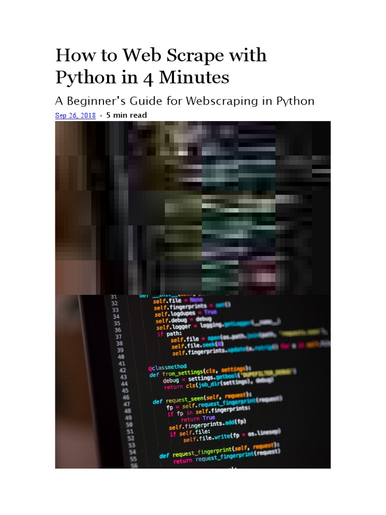 An Introduction to Web Scraping in Python: A Step-by-Step Guide to ...