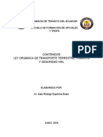 Contenidos Ley Orgánica de Transporte Terrestre