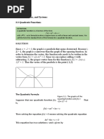 Lines, Parabolas, and Systems 3.3 Quadratic Functions Example 1: Graphing A Quadratic Function