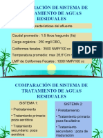 Comparación de Sistemas de Tratamiento