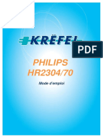 PHILIPS HR2304 - 70. Mode D Emploi