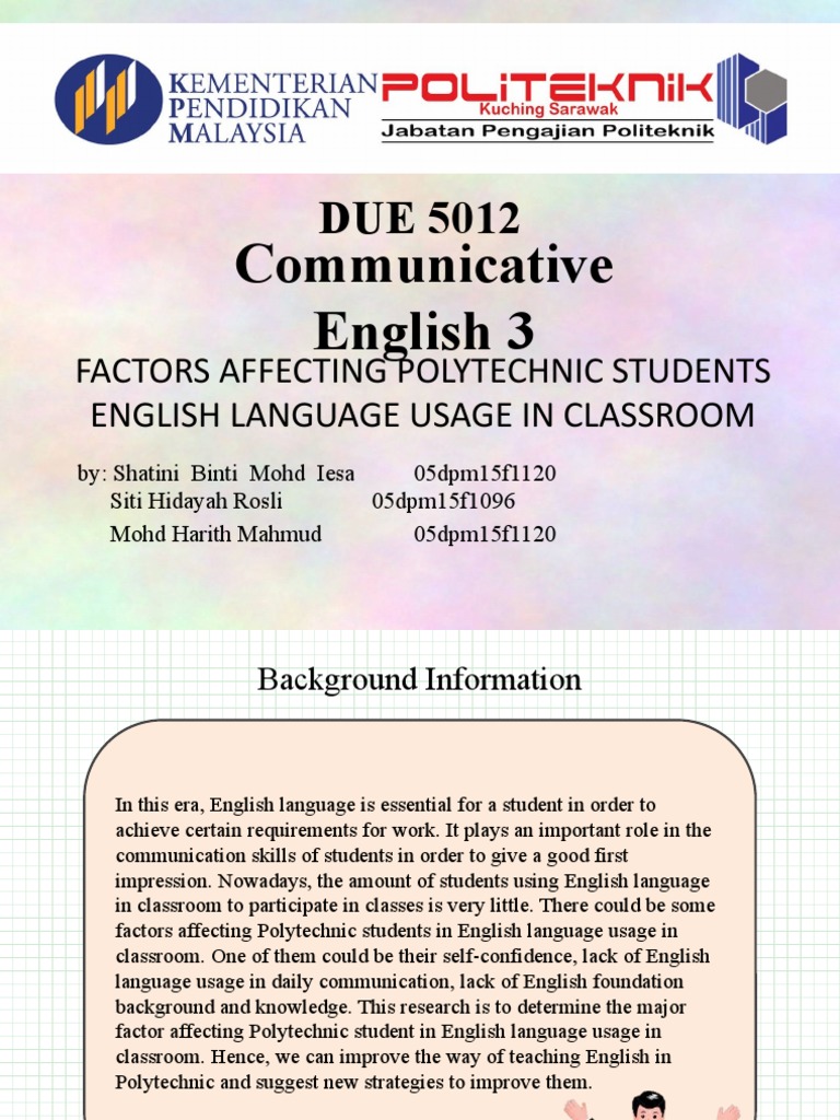 Factors Affecting English Use in Polytechnic | PDF | English Language ...