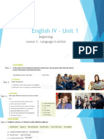 Unit 1 - Lesson 3 and Language in Action