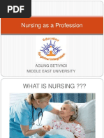 Nursing As A Profession: Agung Setiyadi Middle East University