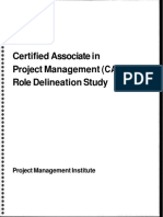 Certified Associate in Project Management (CAPM) Role Delineation Study PDF