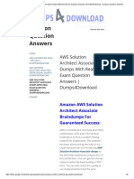 AWS Solution Architect Associate Dumps With Real Exam Question Answers