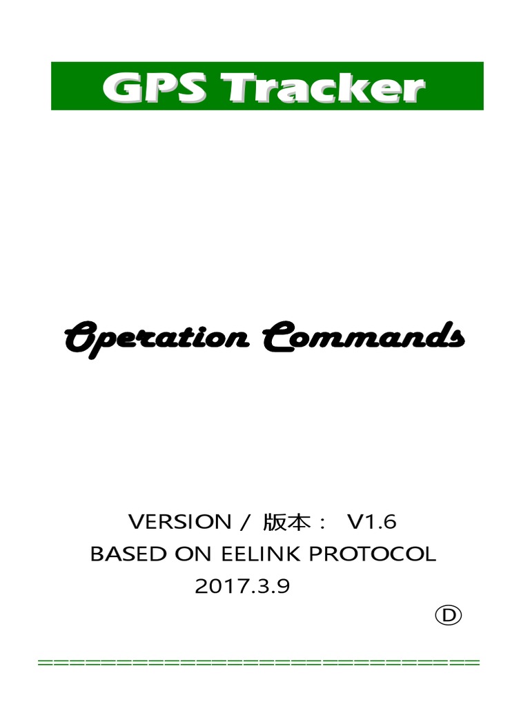 GPT12 GPS Tracker Operation Commands (D) PDF General Packet