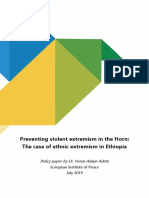 Ethnic Extremism in Ethiopia - Policy Paper July 2019