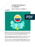 Cuáles Son Los Tipos de Empresas y Sociedades en Colombia