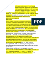 El Efecto Del Tratamiento Simultáneo Con El Ascorbato y Concentraciones Subinhibitorias de Antibióticos Se Determinó Por El Crecimiento de Las Células en BHI Con 1 MM Ascorbato y 50