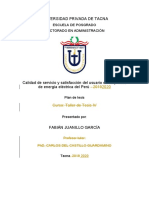 Plan de Tesis Calidad de Servicio y Satisfacción Del Cliente v11