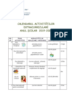 Activități Extracurriculare 2019-2020