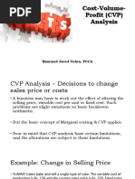 Cost-Volume-Profit (CVP) Analysis: Hammad Javed Vohra, FCCA