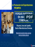 Porque Participar en Una Mision Comercial: Comisión para La Promoción de Exportaciones Prompex