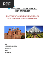 To Study of Ancient Monuments and Cultural Heritage Sites in Delhi