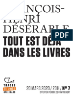 9782072909726 - François-Henri Désérable - Tout est déjà dans les livres