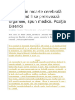 Bolnavii În Moarte Cerebrală Plâng Când Li Se Prelevează Organele