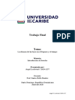 La Eficacia de Las Leyes en El Tiempo y El Espacio