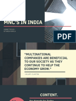 MNC's Role in India's Economy