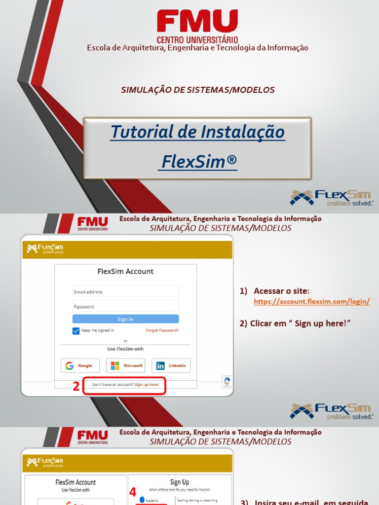 Tutorial - Instalação - FlexSim 2020 | PDF | Informática | Escolas